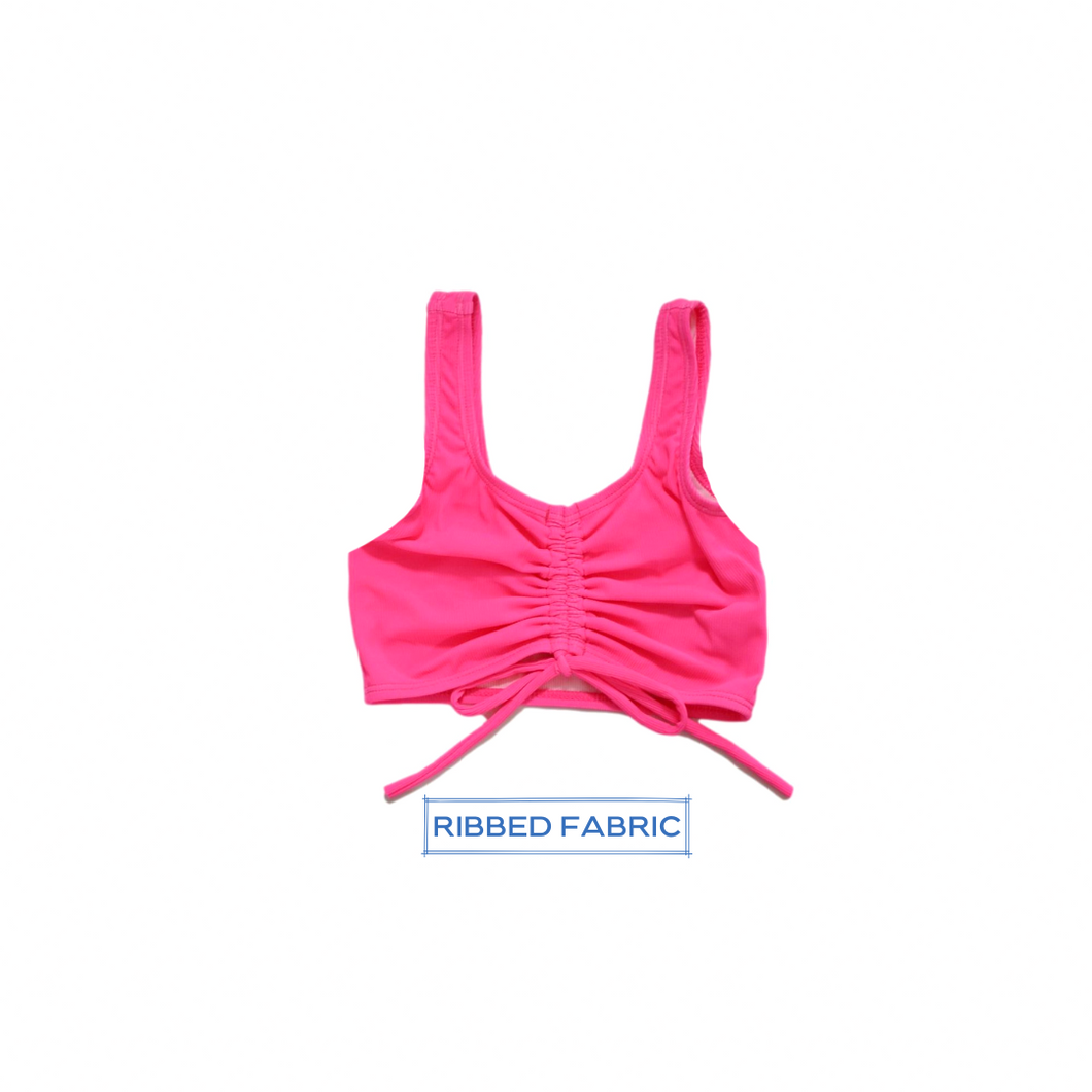 MIX & MATCH: Ruched Longline Top | Radiant Pink