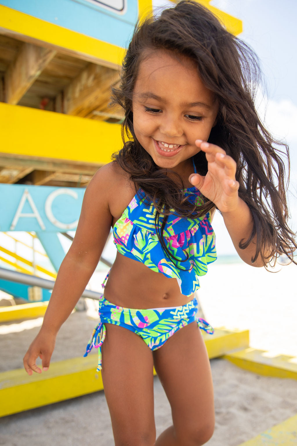 Children's Wholesale Design Swimwear Two Piece Beachwear Girls